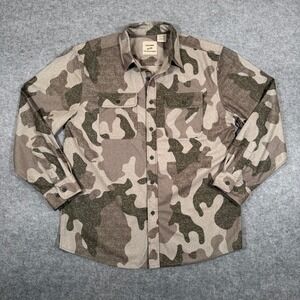 Victory Outfitters Camo Shirt Mens L Long Sleeve Button Down Duck Hunter Print